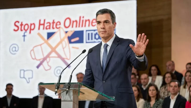 Pedro Sánchez anuncia una batalla contra l'odi a les xarxes socials. Delictes Odi a les xarxes